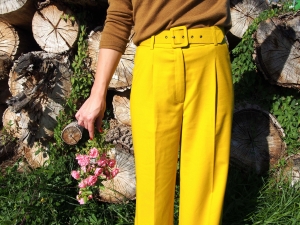 Pantalon moutarde Garard Darel L'atelier d'al blog mode