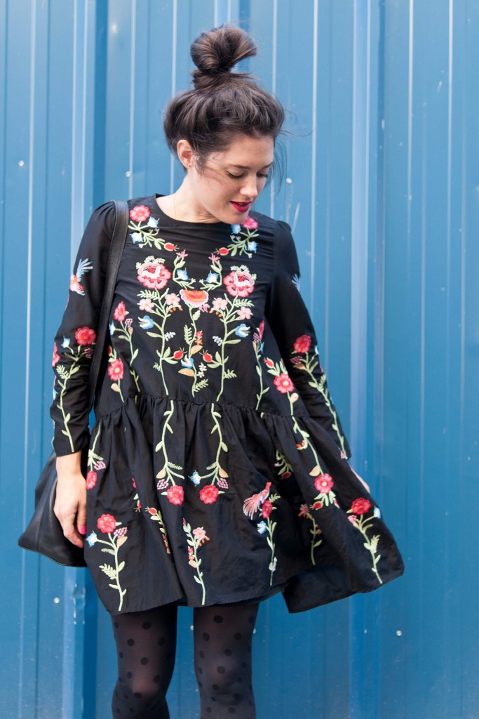 look robe zara fleurie brodée l'atelier d'al blog mode lifestyle paris bordeaux