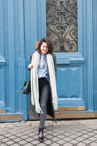 look l'atelier d'al manteau hiver chemise brodée blog mode lifestyle Paris