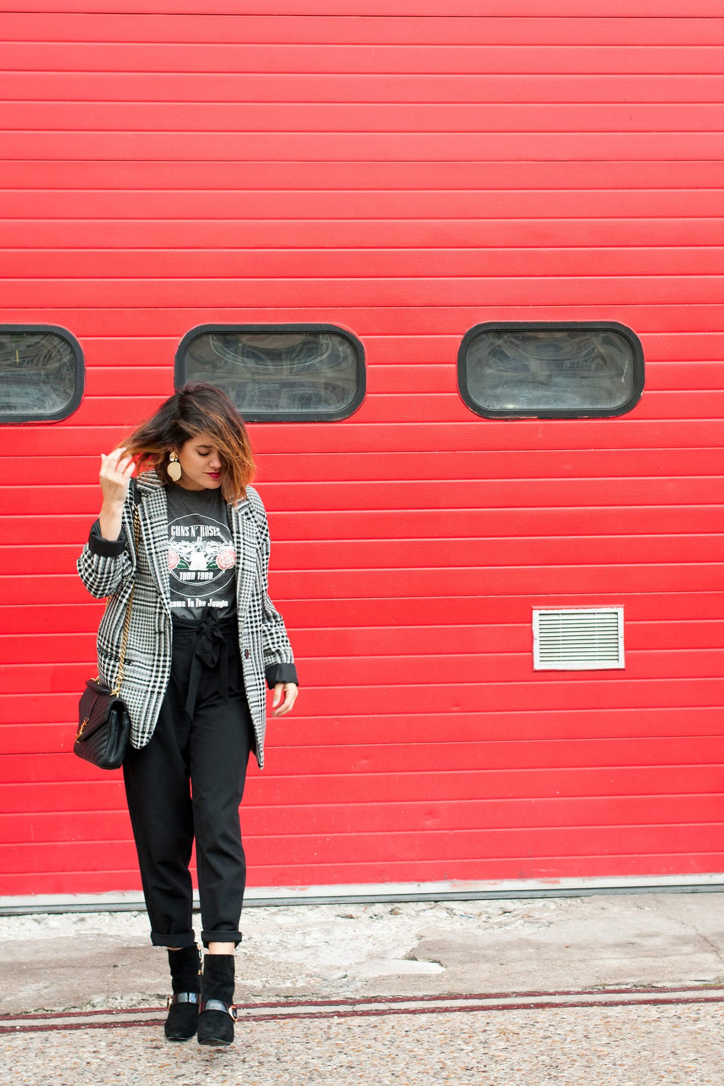 look t-shirt rock veste jacquard L'atelier d'al blog mode lifestyle Paris