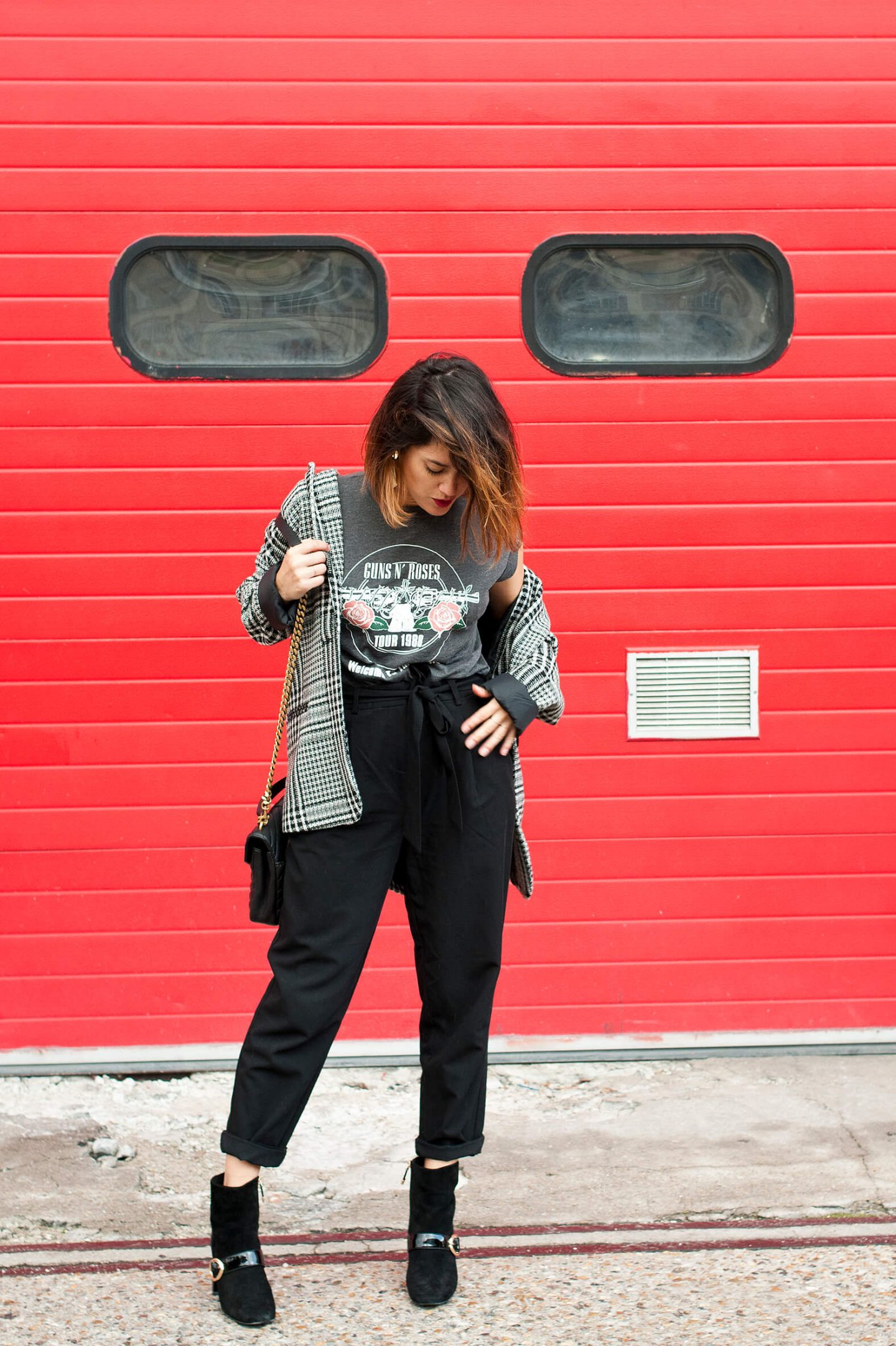 look t-shirt rock veste jacquard L'atelier d'al blog mode lifestyle Paris