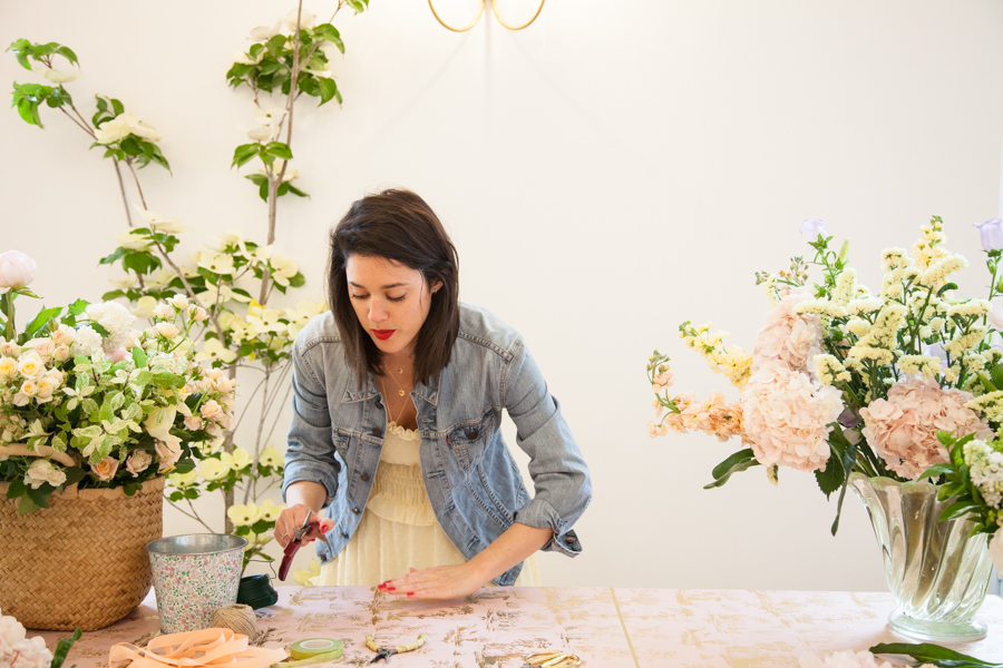 DIY Tuto couronne de fleurs fraiches L'atelier d'al blog mode lifestyle Paris