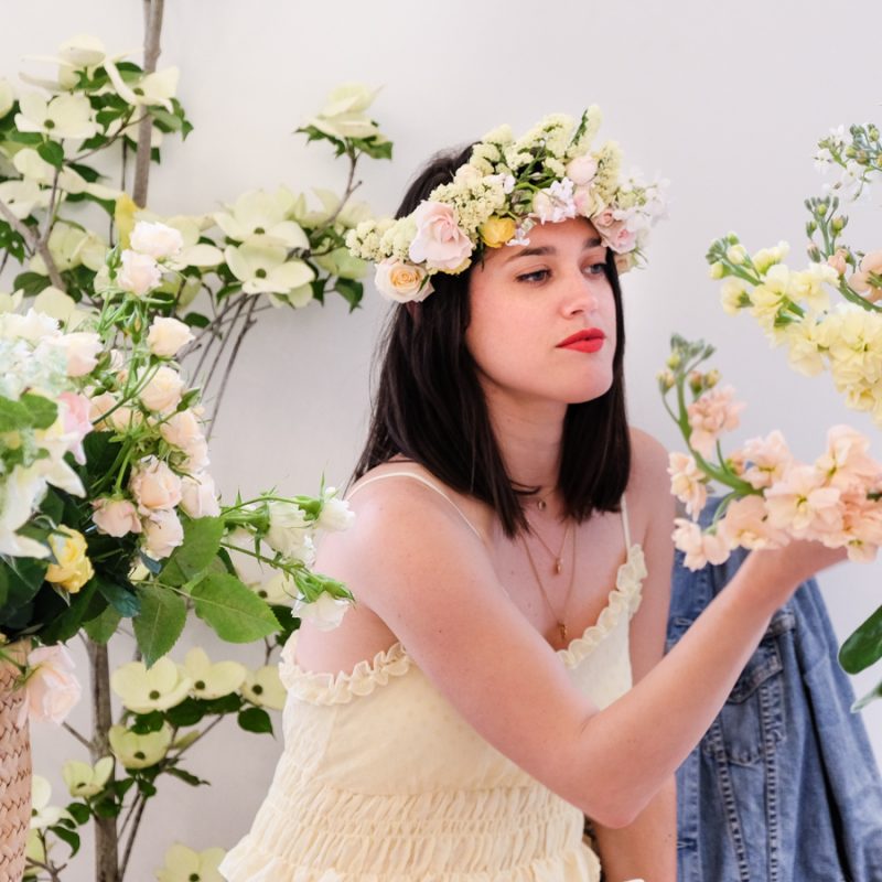 DIY Tuto couronne de fleurs fraiches L'atelier d'al blog mode lifestyle Paris