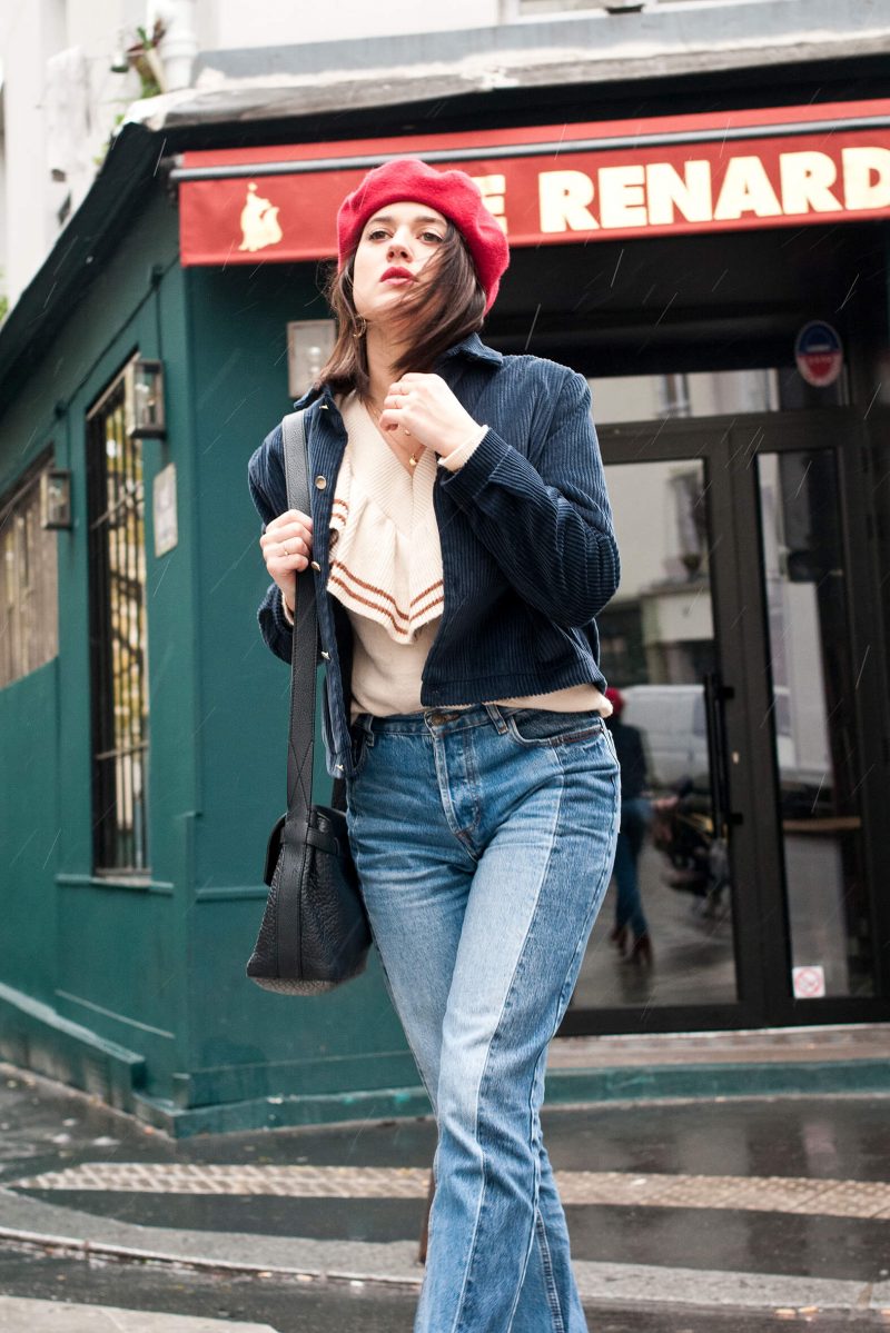 Look street style Paris beret rouge L'atelier d'al blog mode lifetsyle