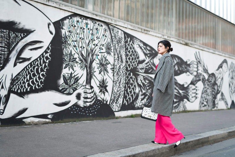 Pantalon taille haute rose Boden Manteau Vichy L'atelier d'al Blog lifestyle mode Paris