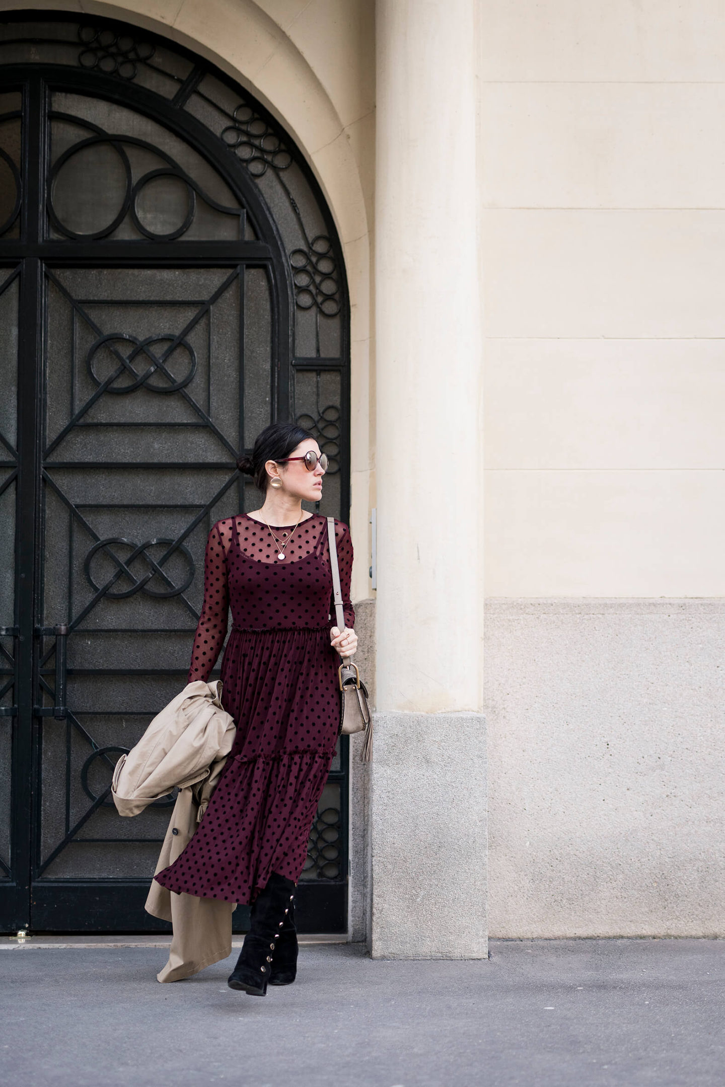 Porter des cuissardes avec une robe longue look L'atelier d'al blog lifestyle mode voyage