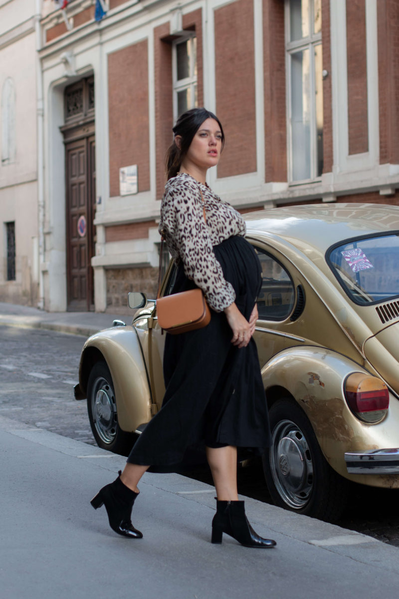 Look léopard femme enceinte grossesse L'atelier d'al blog mode lifestyle streetstyle Paris