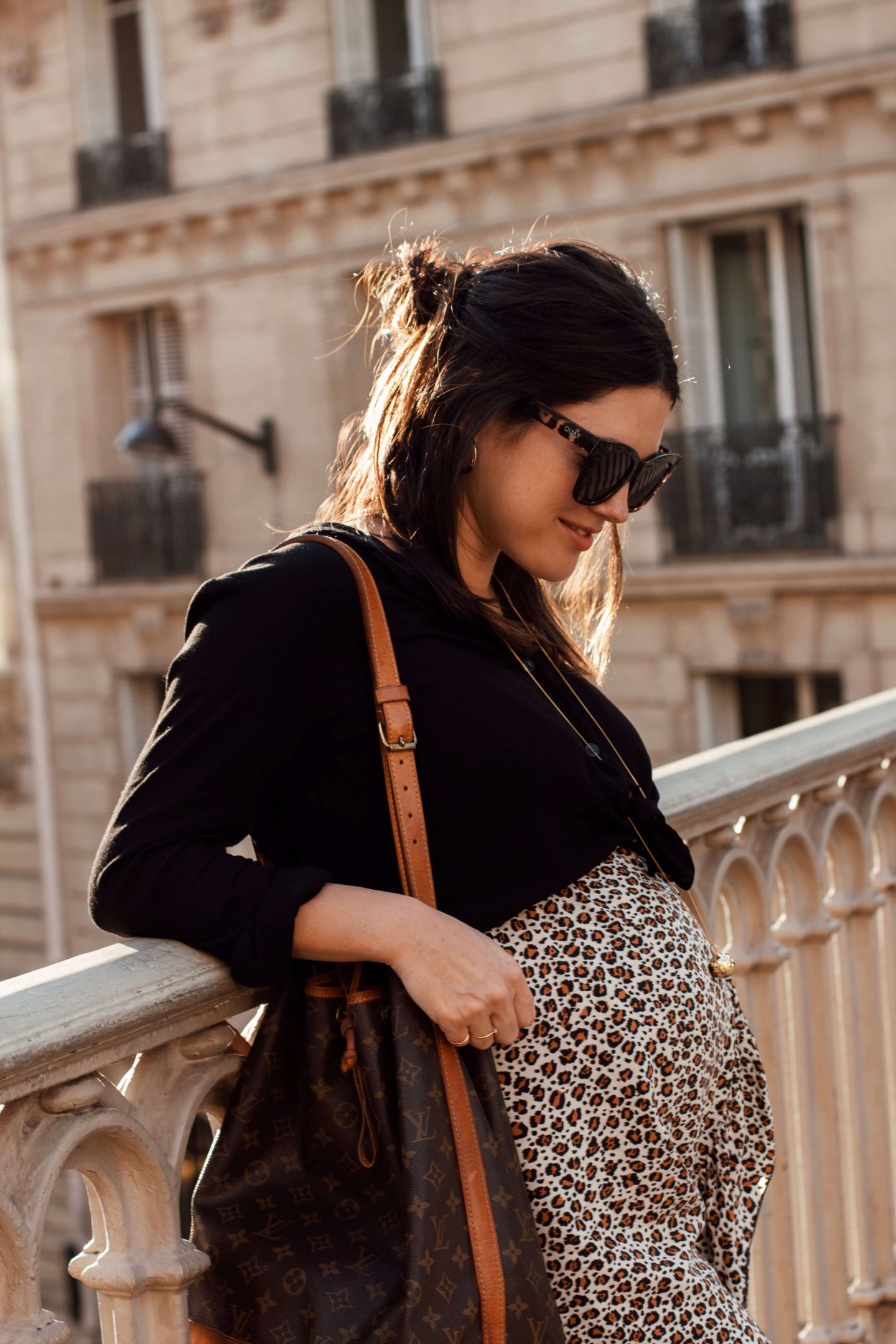 Look jupe léopard femme enceinte grossesse L'atelier d'al blog mode lifestyle streetstyle Paris