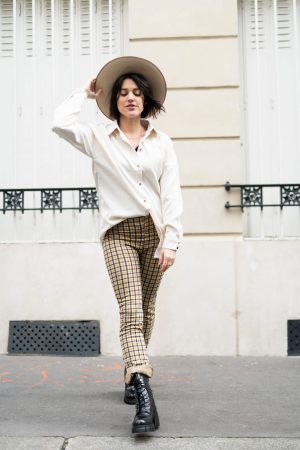3 tenues avec un pantalon à carreaux déniché sur Zalando Privé Latelierdal blog mode lifestyle Paris Bordeaux fashion